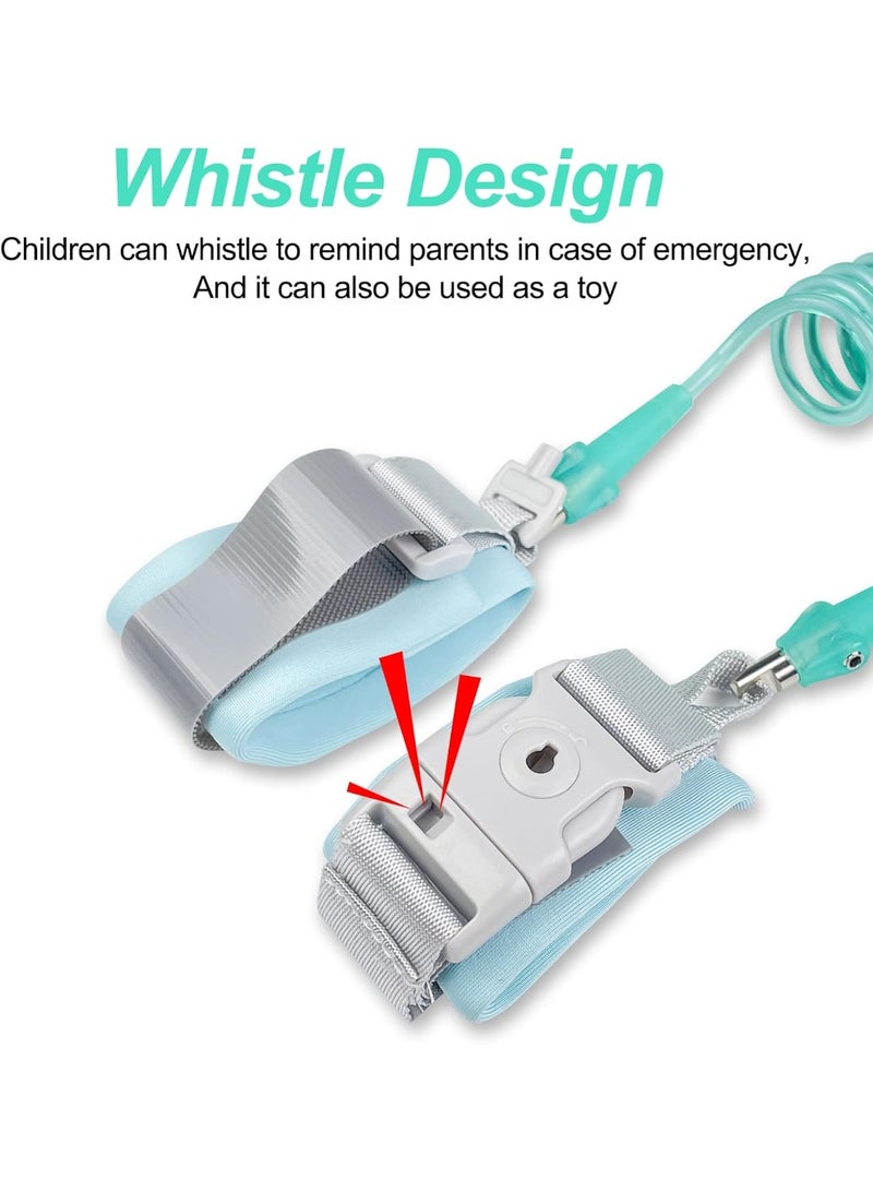 سوار معصم أمان للأطفال بطول 1.5 متر - سوار متين مضاد للضياع للأطفال الصغار، أساور آمنة مريحة وقابلة للتعديل لمنع الأطفال من الضياع - (اخضر فاتح) - Image 2